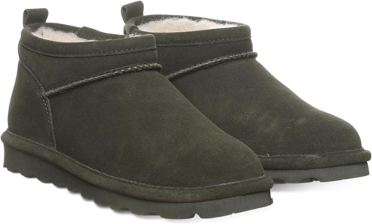 imageBEARPAW Womens Super Shorty Wide Boot  Womens Ankle Boot  Womens Slip On Boot  Comfortable Winter Boot  Multiple Colors ampamp SizesSeaweed
