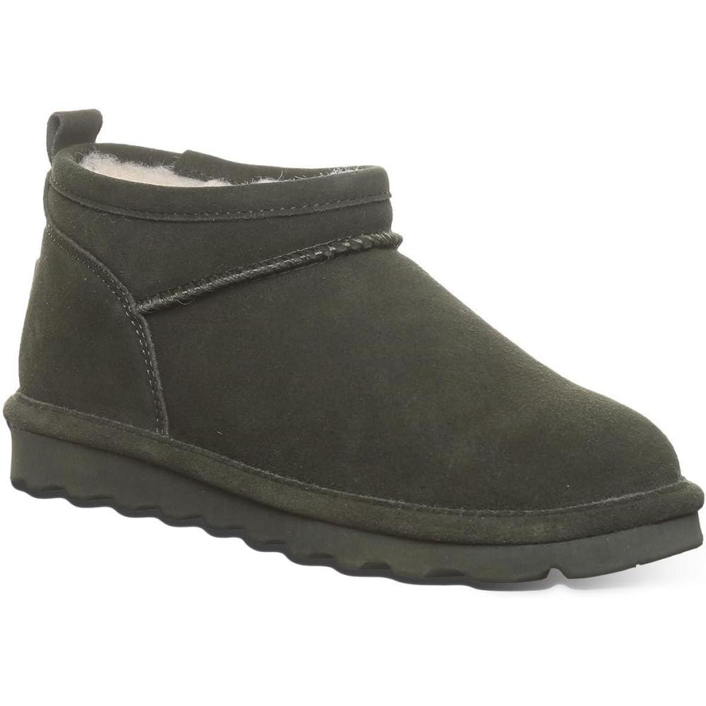 imageBEARPAW Womens Super Shorty Wide Boot  Womens Ankle Boot  Womens Slip On Boot  Comfortable Winter Boot  Multiple Colors ampamp SizesSeaweed