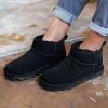 imageBEARPAW Womens Shorty Wide Multiple Colors  Womens Ankle Boot  Womens Slip On Boot  Comfortable Winter BootBlack