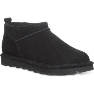 imageBEARPAW Womens Super Shorty Wide Boot  Womens Ankle Boot  Womens Slip On Boot  Comfortable Winter Boot  Multiple Colors ampamp SizesBlack