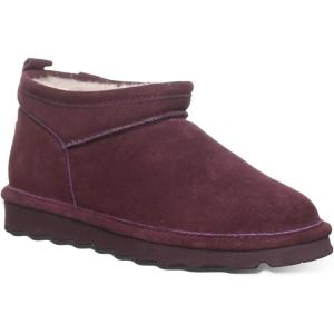 imageBEARPAW Womens Super Shorty Wide Boot  Womens Ankle Boot  Womens Slip On Boot  Comfortable Winter Boot  Multiple Colors ampamp SizesEggplant