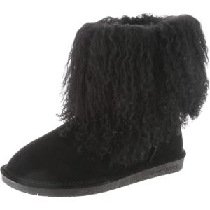 imageBEARPAW Womens Boo Multiple Colors  Womens Boot Classic Suede  Womens Slip On Boot  Comfortable Winter BootBlack