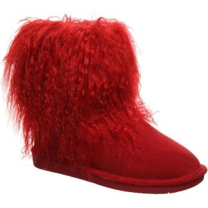 imageBEARPAW Womens Boo Multiple Colors  Womens Boot Classic Suede  Womens Slip On Boot  Comfortable Winter BootRed