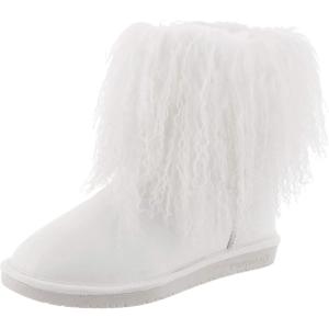 imageBEARPAW Womens Boo Multiple Colors  Womens Boot Classic Suede  Womens Slip On Boot  Comfortable Winter BootWhite