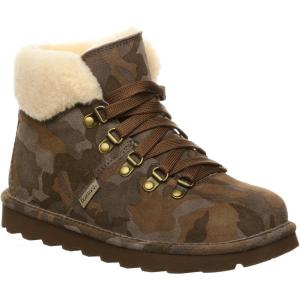imageBEARPAW Womens Marta Exotic Earth Camo  Womens Ankle Boot  Womens Slip On Boot  Comfortable Winter BootEarth Camo