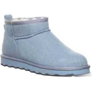 imageBEARPAW Womens Shorty Vegan Boot  Womens Ankle Boot  Womens Slip On Boot  Comfortable Winter BootDenim Blue