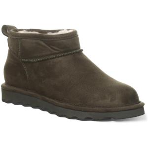 imageBEARPAW Womens Shorty Vegan Boot  Womens Ankle Boot  Womens Slip On Boot  Comfortable Winter BootSeaweed