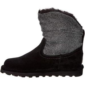 imageBEARPAW Womens Virginia Multiple Colors  Womens Boot Classic Suede  Womens Slip On Boot  Comfortable Winter BootBlack Glitter 014