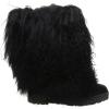 imageBEARPAW Womens Boetis Multiple Colors  Womens Boot Natural Fur  Womens Slip On Boot  Comfortable Winter BootBlack