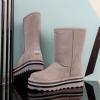 imageBEARPAW Womens Retro Elle Multiple Colors  Womens Boot Classic Suede  Womens Slip On Boot  Comfortable Winter BootGrey