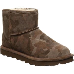 imageBEARPAW Womens Aleesa Exotic Multiple Colors  Womens Ankle Boot  Womens Slip On Boot  Comfortable Winter BootEarth Camo