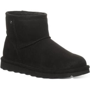 imageBEARPAW Womens Alyssa Vegan Multiple Colors  Womens Ankle Boot  Womens Slip On Boot  Comfortable Winter BootBlack