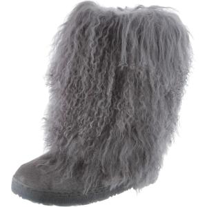 imageBEARPAW Womens Boetis Multiple Colors  Womens Boot Natural Fur  Womens Slip On Boot  Comfortable Winter BootCharcoal