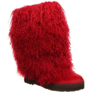 imageBEARPAW Womens Boetis Multiple Colors  Womens Boot Natural Fur  Womens Slip On Boot  Comfortable Winter BootRed