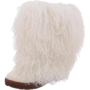 imageBEARPAW Womens Boetis Multiple Colors  Womens Boot Natural Fur  Womens Slip On Boot  Comfortable Winter BootWhite