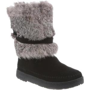 imageBEARPAW Womens Kara Multiple Colors  Womens Boot Classic Suede  Womens Slip On Boot  Comfortable Winter BootBlack Ii