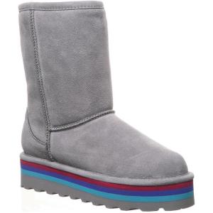 imageBEARPAW Womens Retro Elle Multiple Colors  Womens Boot Classic Suede  Womens Slip On Boot  Comfortable Winter BootGray Fog