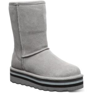 imageBEARPAW Womens Retro Elle Multiple Colors  Womens Boot Classic Suede  Womens Slip On Boot  Comfortable Winter BootGrey