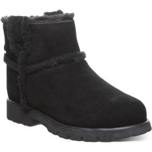 imageBEARPAW Womens Willow Boot  Womens Boot Classic Suede  Womens Slip On Boot  Comfortable Winter BootBlackBlack
