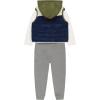 imageBEARPAW 3 Piece Kids Outfit Playwear Set for BoysNavy Vest