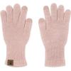 imageBEARPAW Womens 2 Piece Cold Weather Set Soft and Cozy Knit Pom Hat With Oversize Pom Matching Mitten or Touchscreen GlovesPink