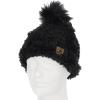 imageBEARPAW Womens Cold Weather Super Soft Faux Fur Fashion Modern Winter Knit Warm Pom Hat with Oversize Multicolor PomBlack