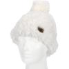 imageBEARPAW Womens Cold Weather Super Soft Faux Fur Fashion Modern Winter Knit Warm Pom Hat with Oversize Multicolor PomEgret