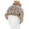 imageBEARPAW Womens Cold Weather Super Soft Faux Fur Fashion Modern Winter Knit Warm Pom Hat with Oversize Multicolor PomTaupe