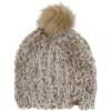 imageBEARPAW Womens Cold Weather Super Soft Faux Fur Fashion Modern Winter Knit Warm Pom Hat with Oversize Multicolor PomTaupe