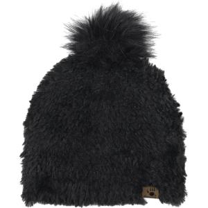 imageBEARPAW Womens Cold Weather Super Soft Faux Fur Fashion Modern Winter Knit Warm Pom Hat with Oversize Multicolor PomBlack