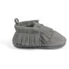 imageBEARPAW Baby Suede Slippers with Faux Fur Lining Comfortable Suede Slip On for Indoor and OutdoorGray Jack