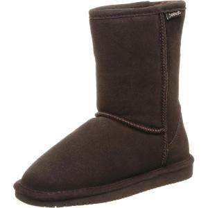 imageBEARPAW Emma Short Womens Classic Winter Slip On Boots Lightweight Suede Boots Multiple ColorsChocolate