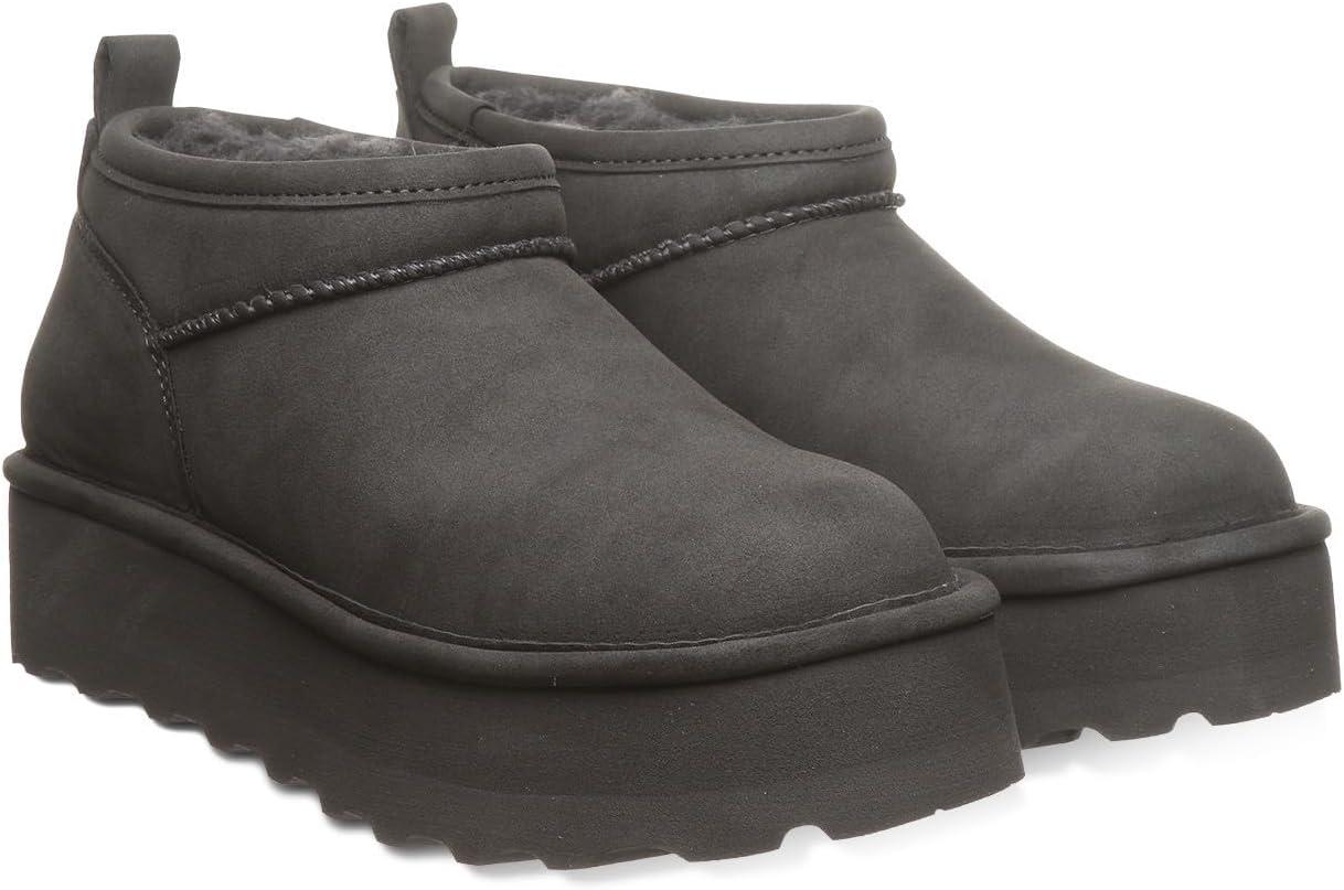 imageBEARPAW Womens Retro Super Shorty Boot  Womens Ankle Boot  Womens Slip On Boot  Comfortable Winter Boot  Multiple Colors ampamp SizesCarbon
