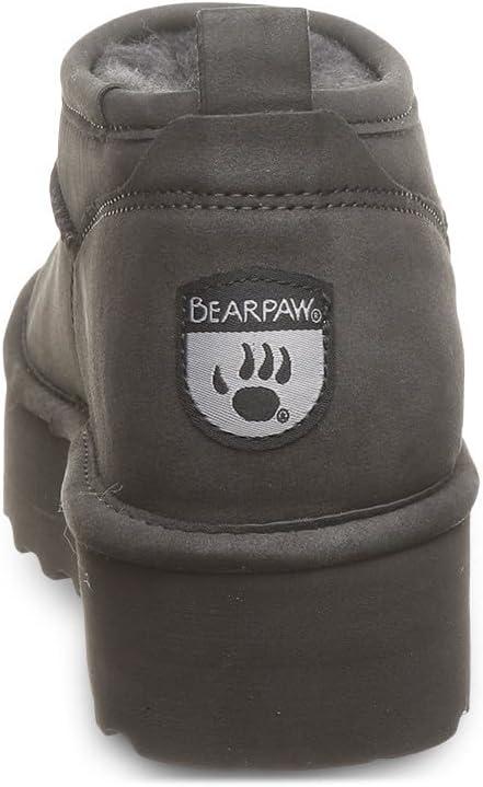imageBEARPAW Womens Retro Super Shorty Boot  Womens Ankle Boot  Womens Slip On Boot  Comfortable Winter Boot  Multiple Colors ampamp SizesCarbon