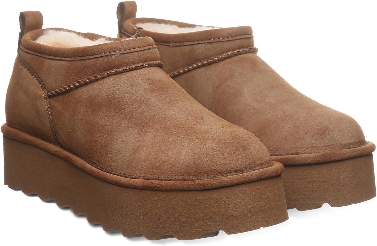 imageBEARPAW Womens Retro Super Shorty Boot  Womens Ankle Boot  Womens Slip On Boot  Comfortable Winter Boot  Multiple Colors ampamp SizesGingersnap