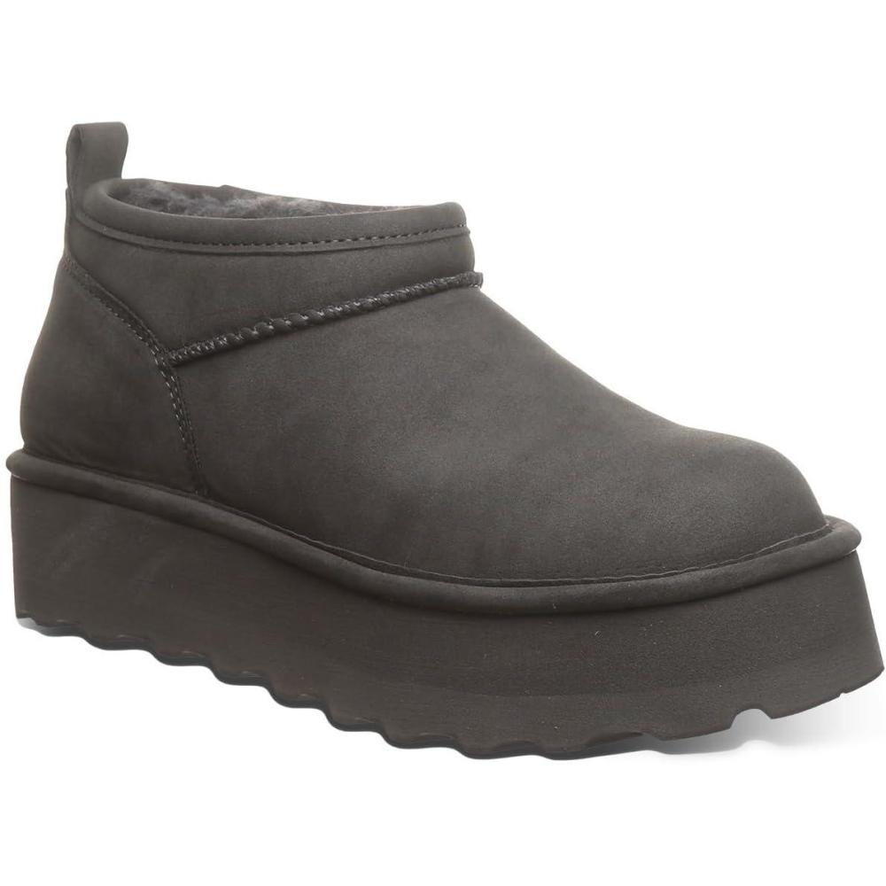 imageBEARPAW Womens Retro Super Shorty Boot  Womens Ankle Boot  Womens Slip On Boot  Comfortable Winter Boot  Multiple Colors ampamp SizesCarbon