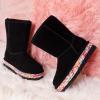 imageBEARPAW Womens Retro Elle Sheepskin Waterproof Winter BootsBlack Multi