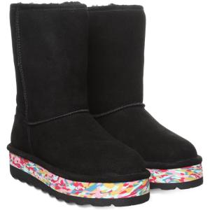 imageBEARPAW Womens Retro Elle Sheepskin Waterproof Winter BootsBlack Multi