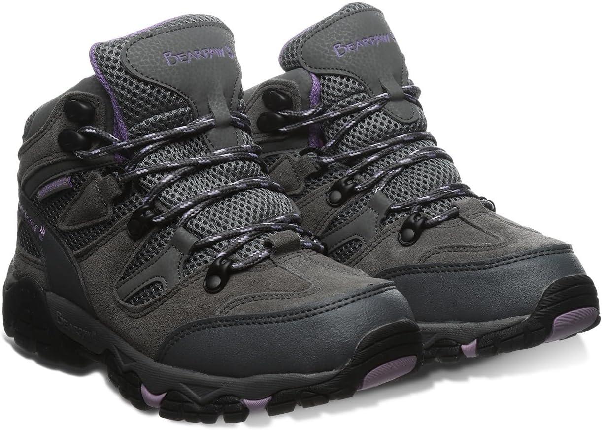 imageBEARPAW Womens Corsica Multiple Colors  Womens Bootie  Womens Hiker Boot  Comfortable Hiking BootGray Fog