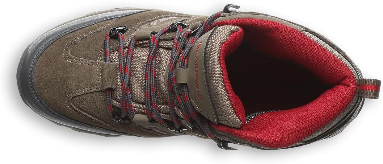 imageBEARPAW Womens Corsica Multiple Colors  Womens Bootie  Womens Hiker Boot  Comfortable Hiking BootTaupeRed
