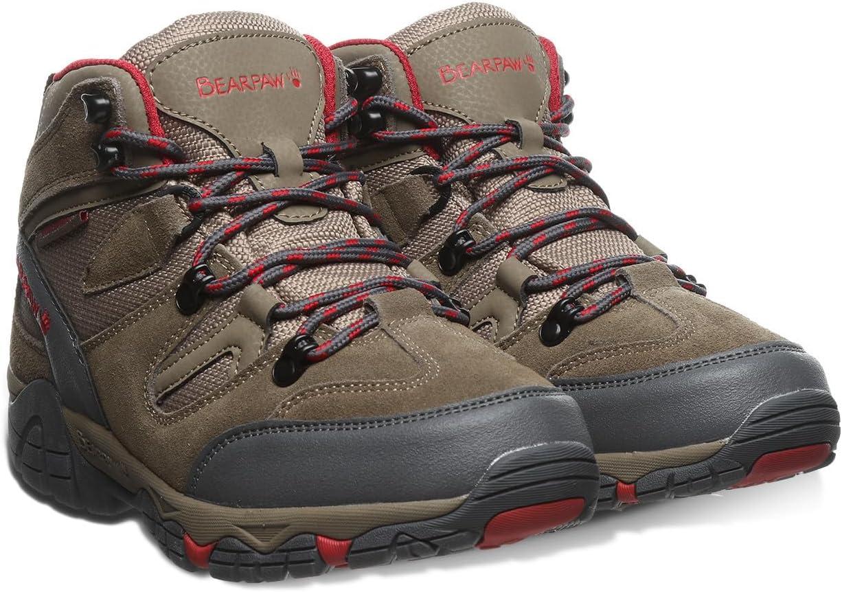 imageBEARPAW Womens Corsica Multiple Colors  Womens Bootie  Womens Hiker Boot  Comfortable Hiking BootTaupeRed