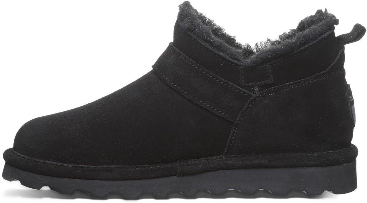 imageBEARPAW Womens Shorty Buckle Boot  Womens Ankle Boot  Womens Slip On Boot  Comfortable Winter Boot  Multiple Colors ampamp SizesBlack