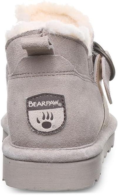 imageBEARPAW Womens Shorty Buckle Boot  Womens Ankle Boot  Womens Slip On Boot  Comfortable Winter Boot  Multiple Colors ampamp SizesMushroom