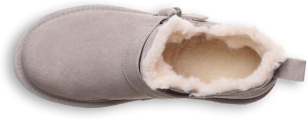 imageBEARPAW Womens Shorty Buckle Boot  Womens Ankle Boot  Womens Slip On Boot  Comfortable Winter Boot  Multiple Colors ampamp SizesMushroom