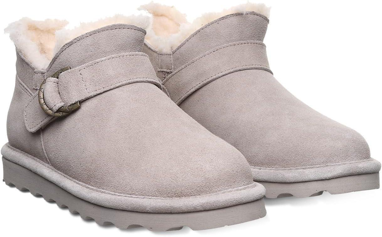 imageBEARPAW Womens Shorty Buckle Boot  Womens Ankle Boot  Womens Slip On Boot  Comfortable Winter Boot  Multiple Colors ampamp SizesMushroom