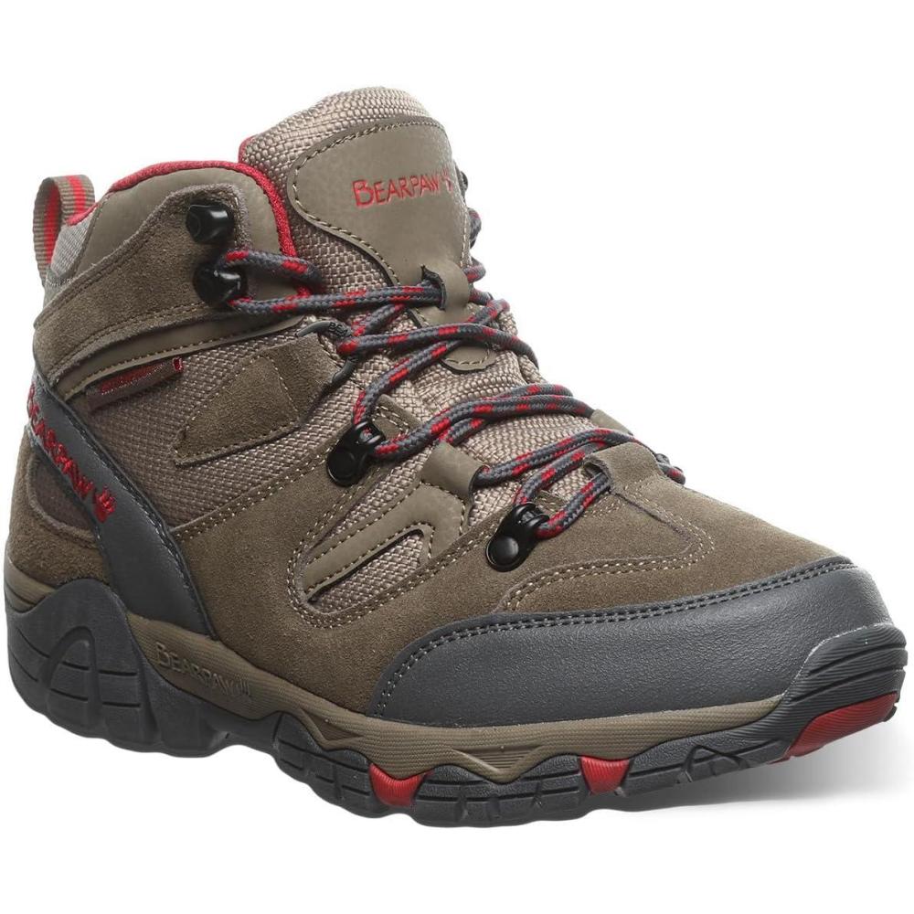imageBEARPAW Womens Corsica Multiple Colors  Womens Bootie  Womens Hiker Boot  Comfortable Hiking BootTaupeRed