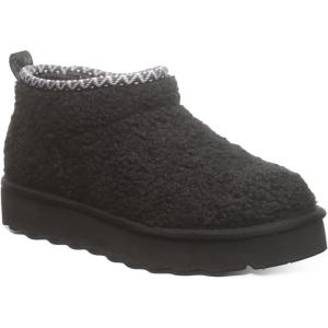 imageBEARPAW Womens Snuggle Daphne Deco Slip on Ankle Winter BootBlack Ii