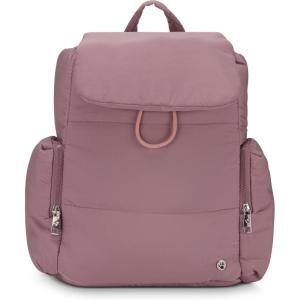 imageBEARPAW Womens Backpack  Puffy Quilted Top Open Backpack for Women Laptop Bag for Work ampamp Travel  Fits Most 15quot Laptops BlackMauve