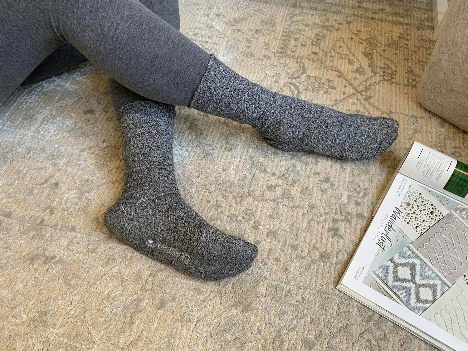 imageBEARPAW Womens 5 Pair Pack Super Soft Modern Multicolor Assorted Easy Care Solid Crew Socks With Scallop Edge Neutral ColorsBlack