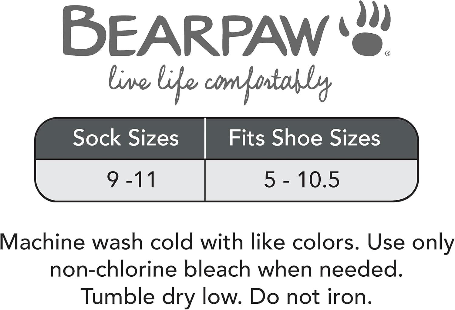 imageBEARPAW Womens 5 Pair Pack Super Soft Modern Multicolor Assorted Easy Care Solid Crew Socks With Scallop Edge Neutral ColorsBlack